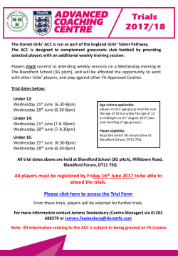 players must be registered by Friday 16th June 2017 to