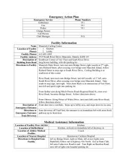 Emergency Action Plan - Manotick Curling Center