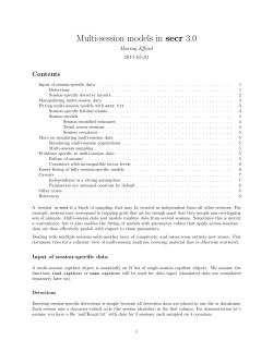 Multi-session models in secr 3.0