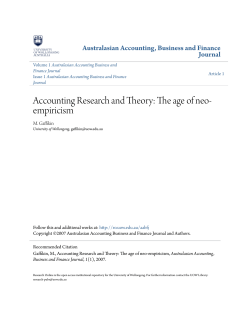 Accounting Research and Theory: The age of