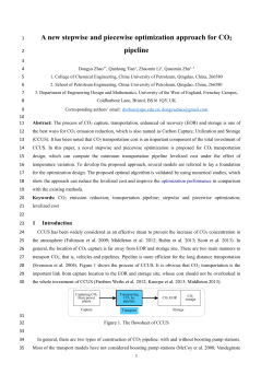 A new stepwise and piecewise optimization approach for CO 2