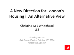 GVA New Direction for London`s Housing