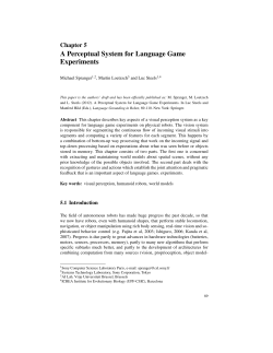 A Perceptual System for Language Game