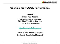 Speeding Up PL/SQL