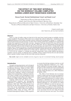 the effect of two rest intervals on the workout volume completed