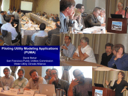 Piloting Utility Modeling Applications (PUMA)