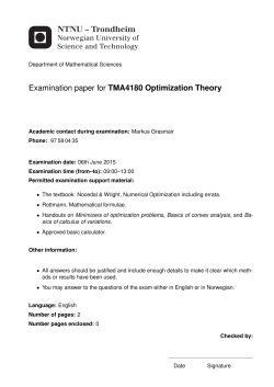 Examination paper for TMA4180 Optimization Theory