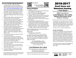 2016-2017 Small Game and Waterfowl Hunting Fact Sheet
