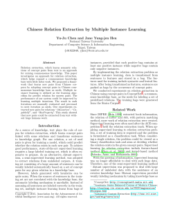 Chinese Relation Extraction by Multiple Instance Learning