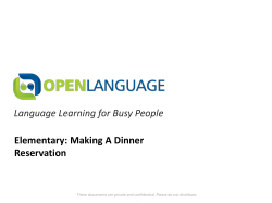 Making A Dinner Reservation