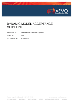 dynamic model acceptance guideline