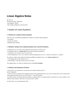 Linear Algebra Notes