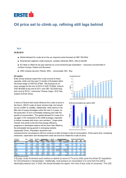 Oil price set to climb up, refining still lags behind