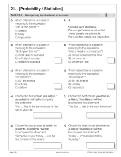 21. [Probability / Statistics]