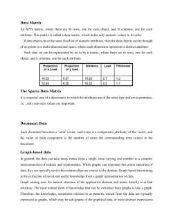 The Sparse Data Matrix