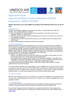 Guide for Applicants - IHE Delft Institute for Water Education