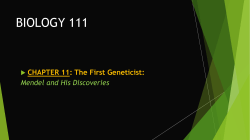 Mendel and His Discoveries