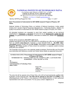 Procurement of instruments for DST-SERB research