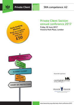 Private Client Section annual conference 2017