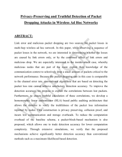 Privacy-Preserving and Truthful Detection of Packet