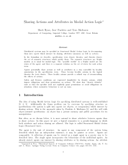 Sharing actions and attributes in modal action logic