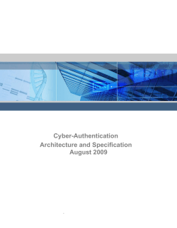 Cyber-Auth Solution Architecture and Specification