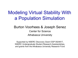 Burt Voorhees_presentation. - AUSpace