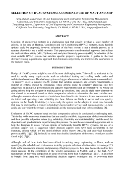 Selection of HVAC Systems: A Combined Use of MAUT and AHP