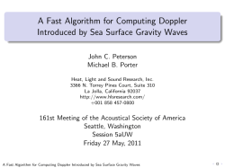 A Fast Algorithm for Computing Doppler Introduced by Sea Surface