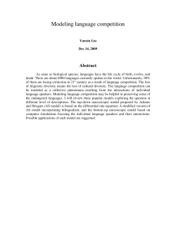 Modeling language competition