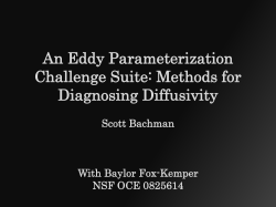 Creation of an Eddy Parameterization Challenge Suite