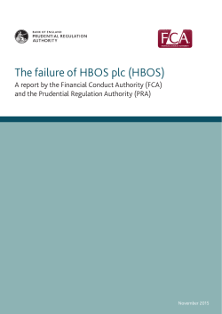 The failure of HBOS plc