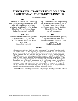 Drivers for Strategic Choice of Cloud Computing