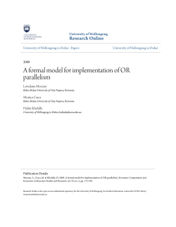 A formal model for implementation of OR - Research Online