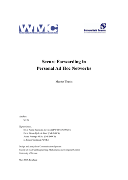Secure Forwarding in Personal Ad Hoc Networks