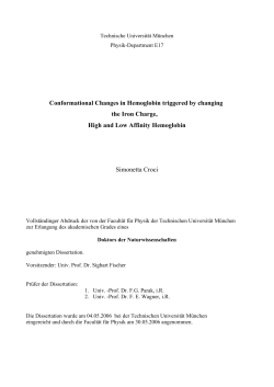 Conformational Changes in Hemoglobin triggered by