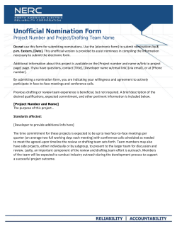 Drafting Team Nomination Form