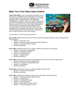 Make Your First Video Game Outline