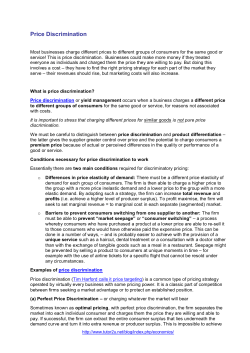 Price Discrimination