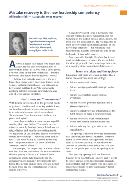 Mistake recovery is the new leadership competency