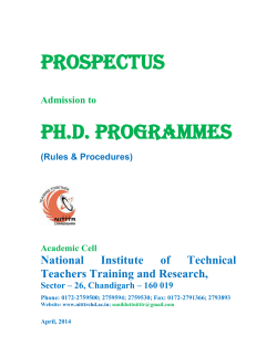 Ph.D-Programmes-2014 Brochure