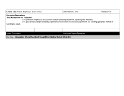 probabiliy Lesson Plan Grade 4/5 lesson plan.