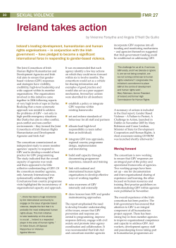 Ireland takes action - Forced Migration Review