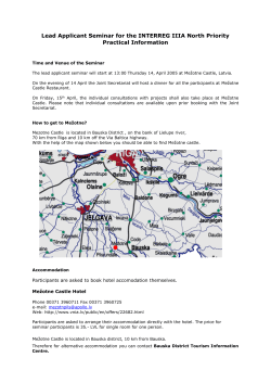 Lead Applicant Seminar for the INTERREG IIIA North Priority