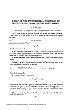 proof of the fundamental theorems on second