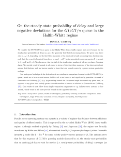 D.A. Goldberg. On the steady-state probability of delay and large