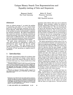Unique Binary Search Tree Representations and Equality