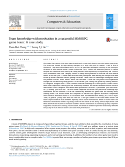 Team knowledge with motivation in a successful MMORPG game