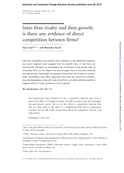 Inter-firm rivalry and firm growth