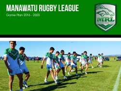 MRL Game Plan - Manawatu Rugby League